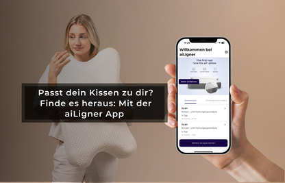 aiLigner Pillow -Nackenstützkissen aus Visco-Schaum anpassbar & ergonomisch