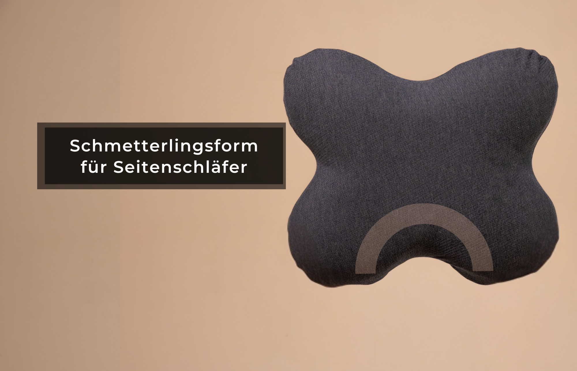 ACAMAR Seitenschläferkissen aus Visco Schaum, Schmetterlingsform mit thermoregulierendem Bezug