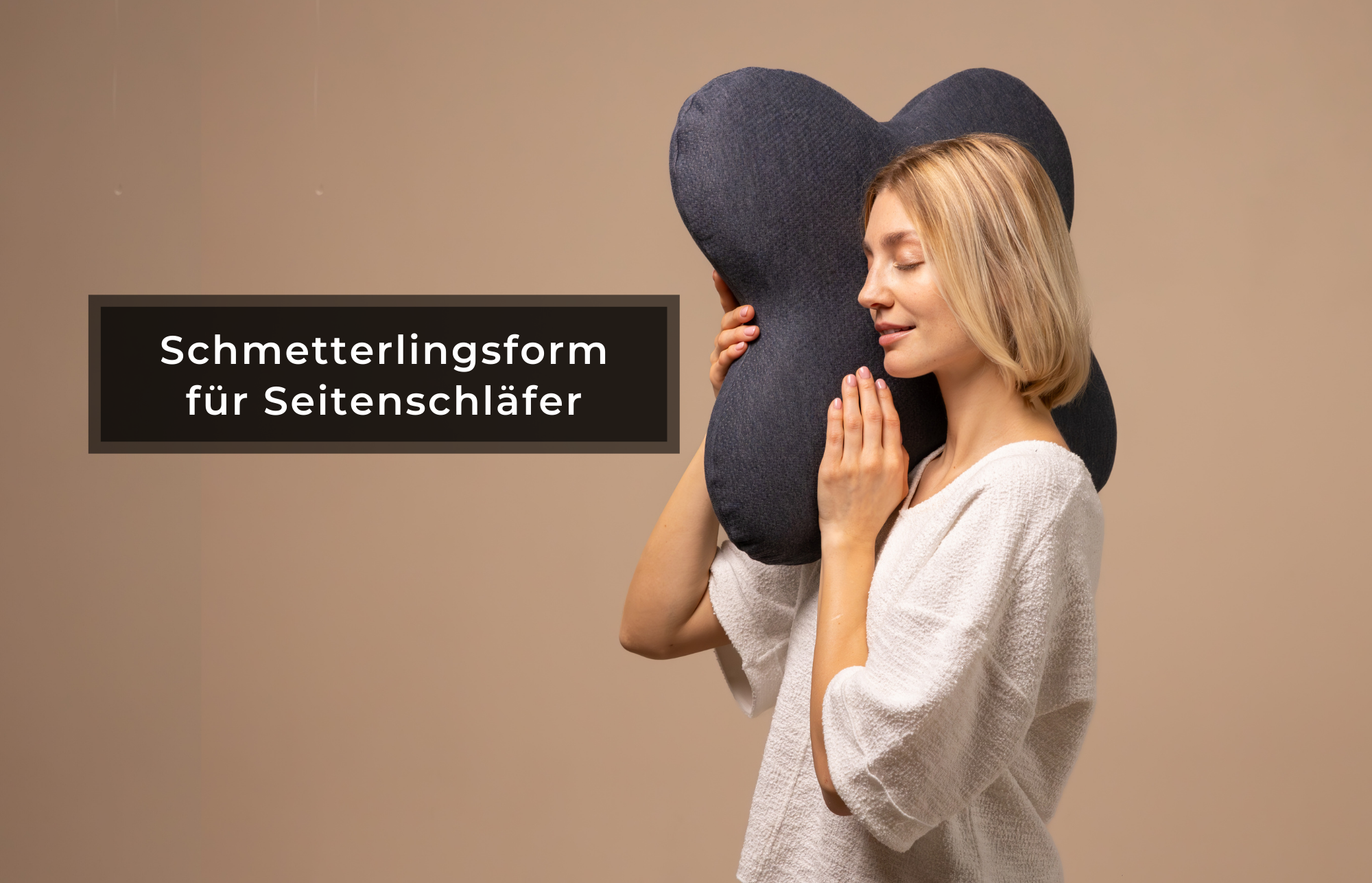 ACAMAR Seitenschläferkissen aus Visco Schaum, Schmetterlingsform mit thermoregulierendem Bezug