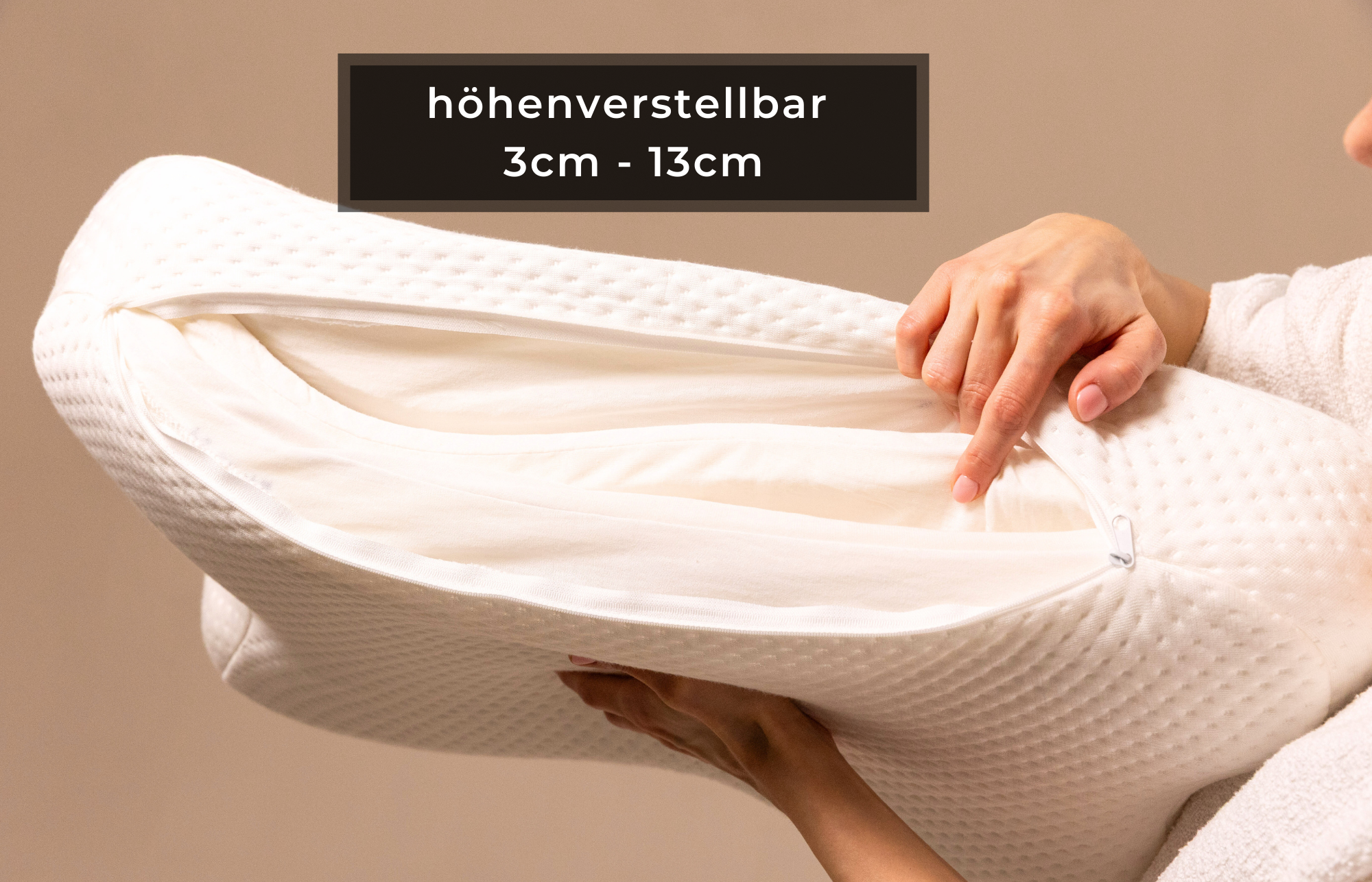 aiLigner Pillow -Nackenstützkissen aus Visco-Schaum anpassbar & ergonomisch