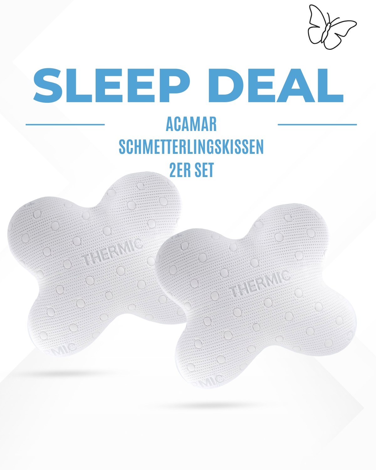 ACAMAR Schmetterlingskissen 2er Set