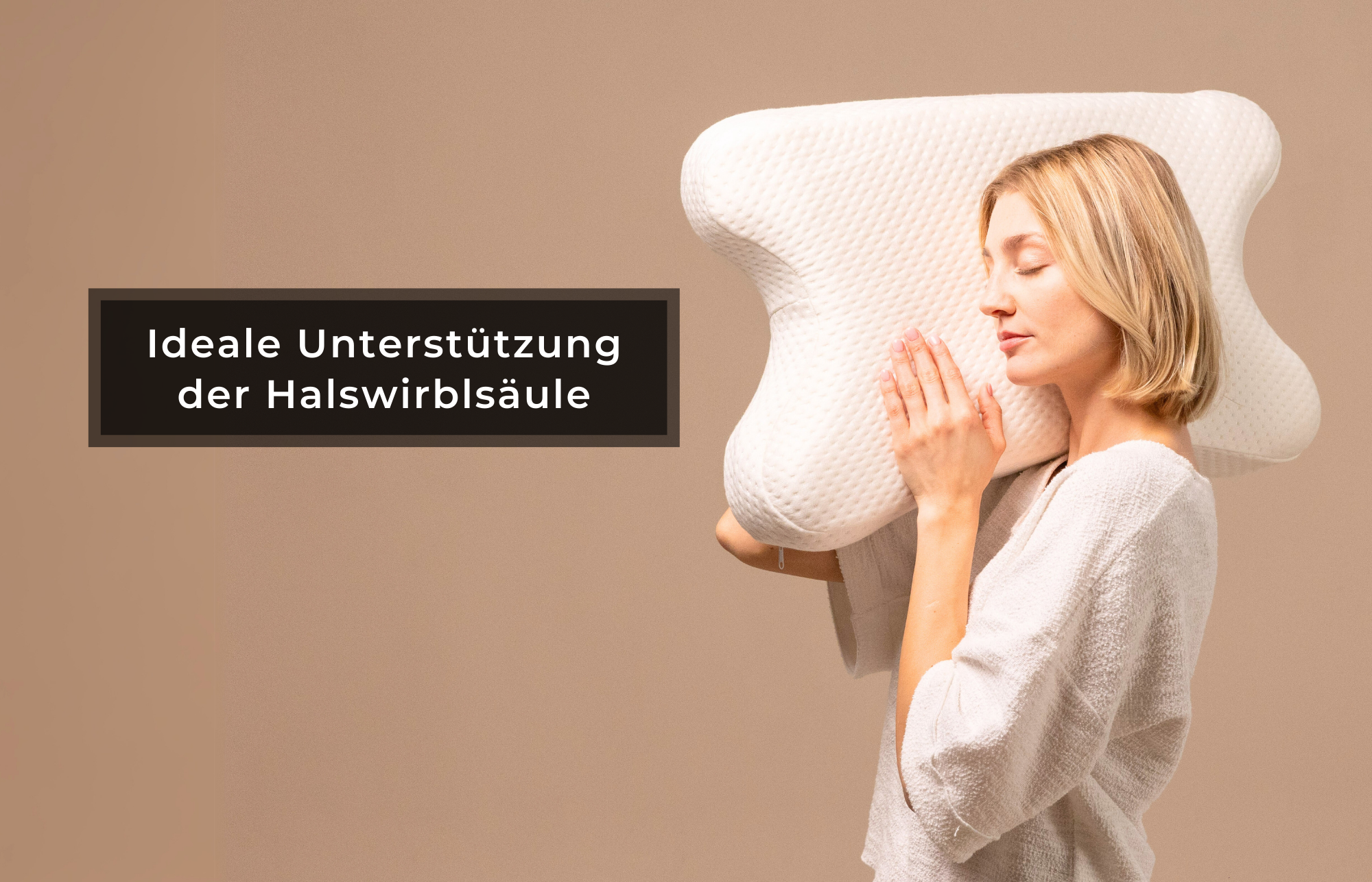 aiLigner Pillow -Nackenstützkissen aus Visco-Schaum anpassbar & ergonomisch