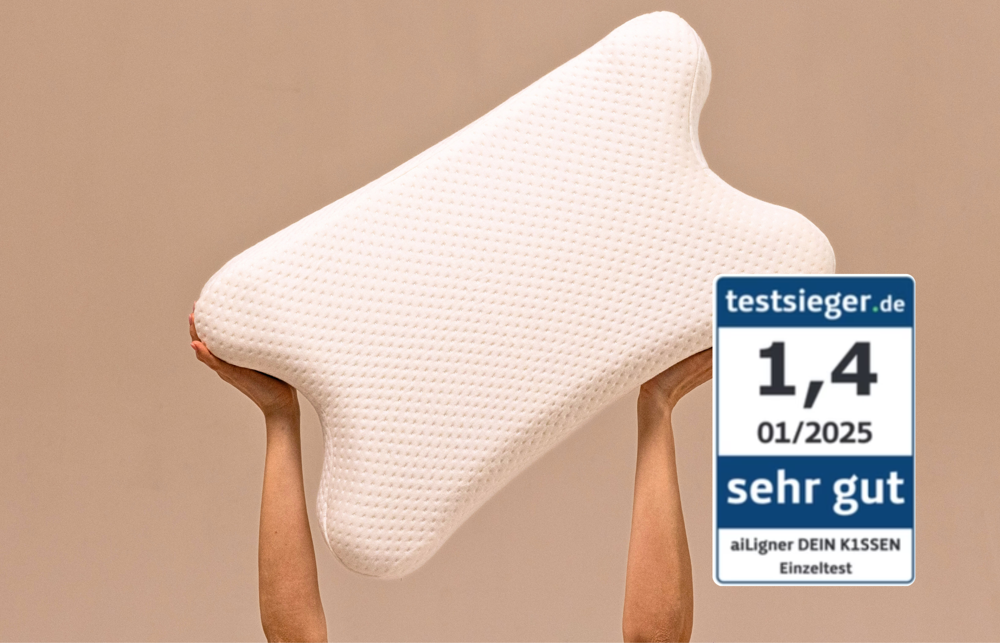 aiLigner Pillow -Nackenstützkissen aus Visco-Schaum anpassbar & ergonomisch