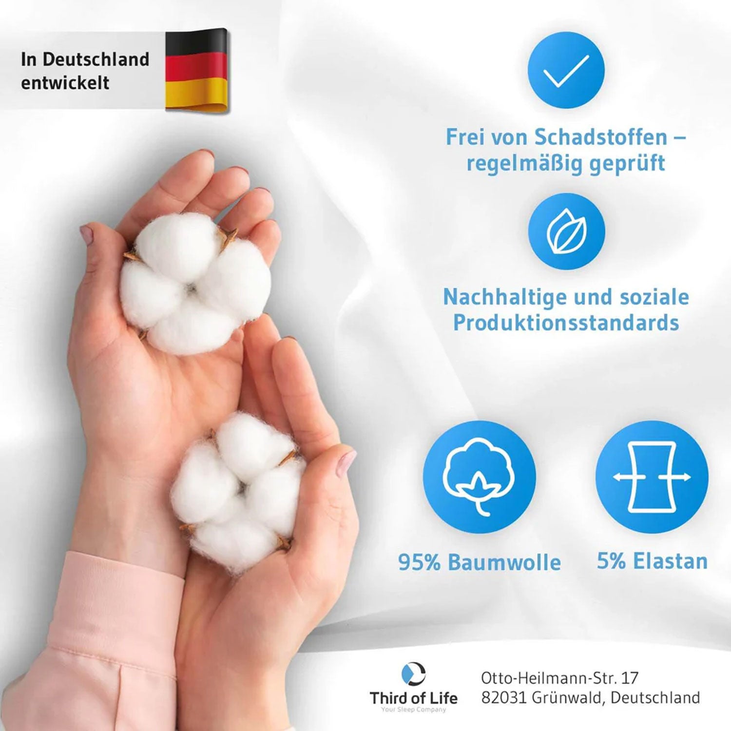 Spannbettlaken mit Elasthan BENE, faltenfrei und bügelfrei, supersoft und atmungsaktiv